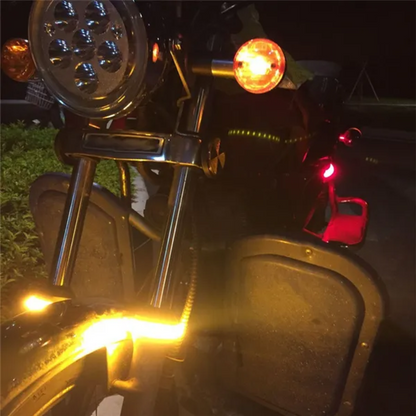 Motorcycle Fork LED Ring Indicators Set