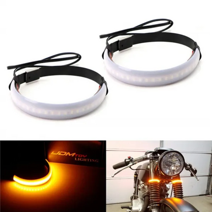 Motorcycle Fork LED Ring Indicators Set