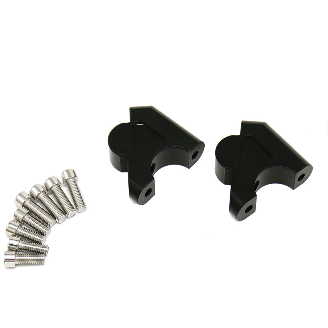 Black Handlebar Risers Compatible with BMW R1200/ R1250GS/A & BMW S1000XR