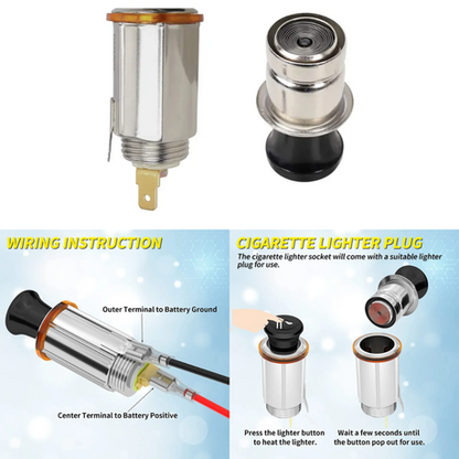 Automotive Eject Button Cigarette Lighter Element Socket (12V)