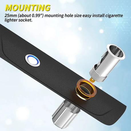 Automotive Eject Button Cigarette Lighter Element Socket (12V)