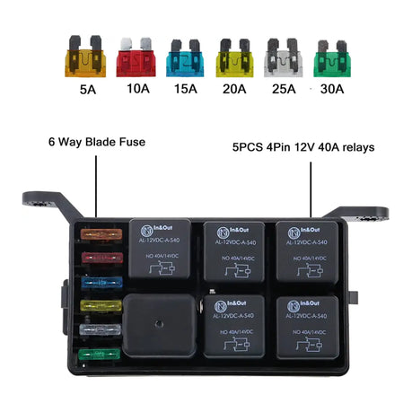 Automotive Relay & Fuse Box/ Holder (12-Slot)