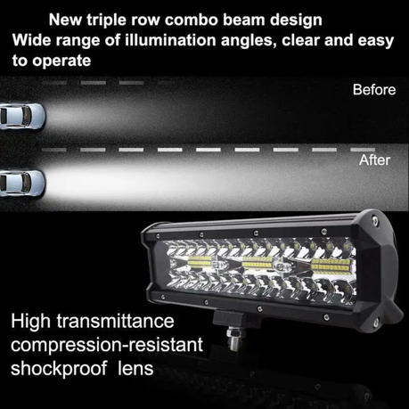 Automotive LED 9-Inch Bar Light Set (180W)