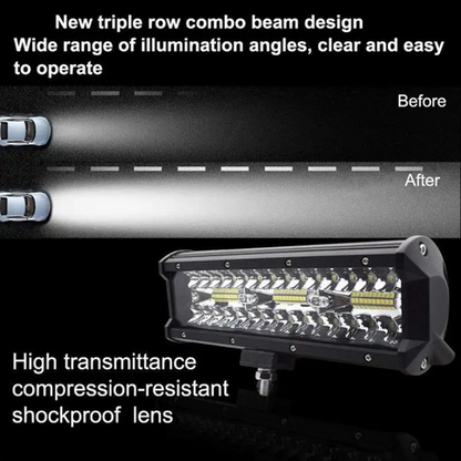 Automotive LED 9-Inch Bar Light Set (180W)