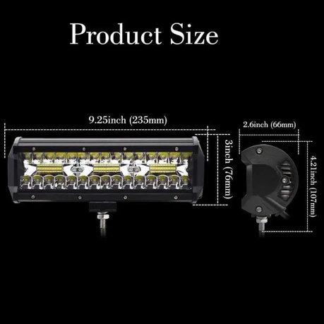 Automotive LED 9-Inch Bar Light Set (180W)