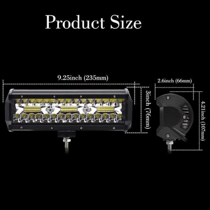 Automotive LED 9-Inch Bar Light Set (180W)