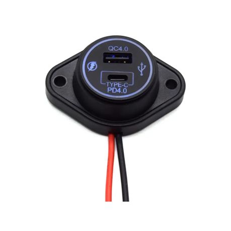 Automotive Panel Mount Type C & USB Charger Sockets (12V)