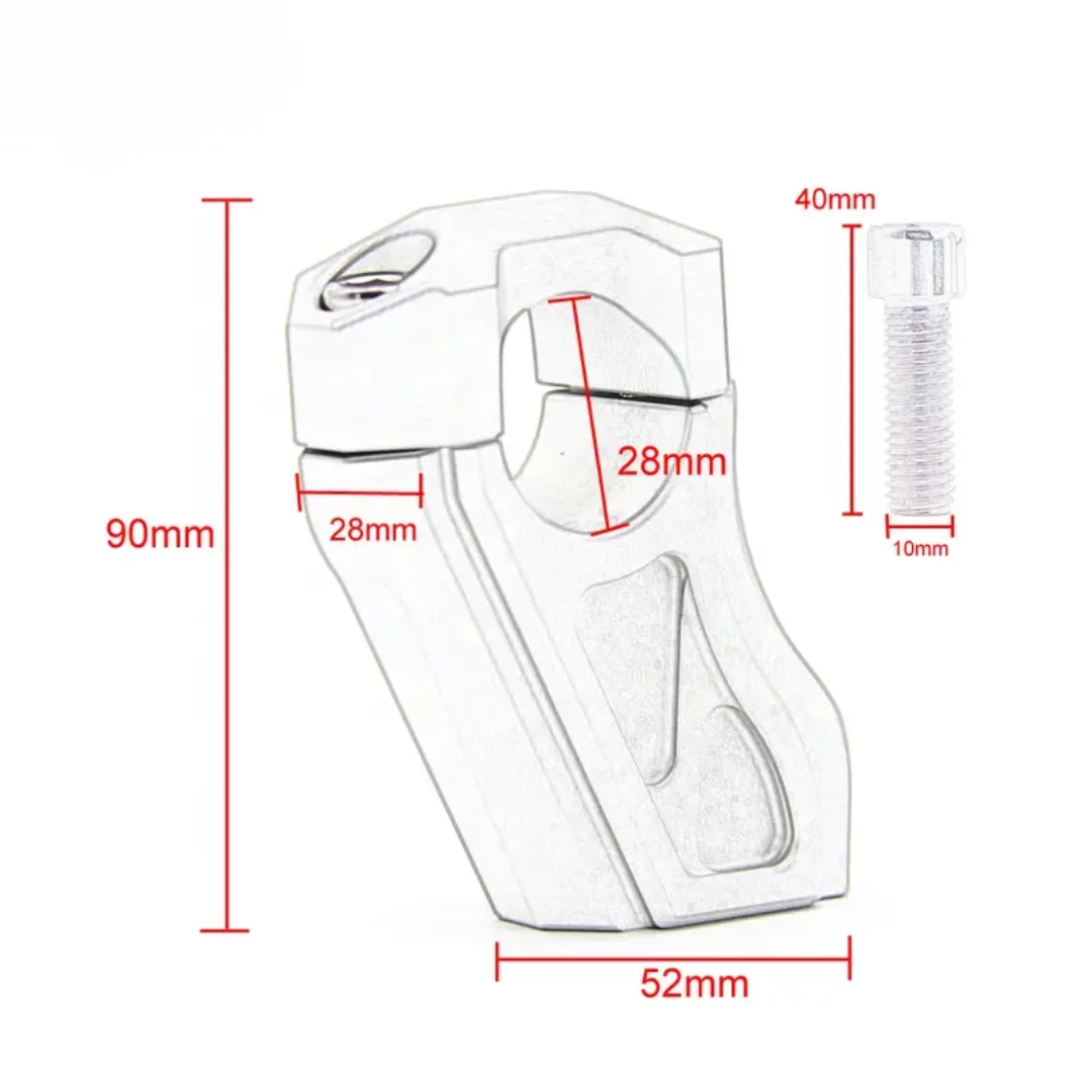 Silver Handlebar Risers BMW R nineT: Upwards and Back
