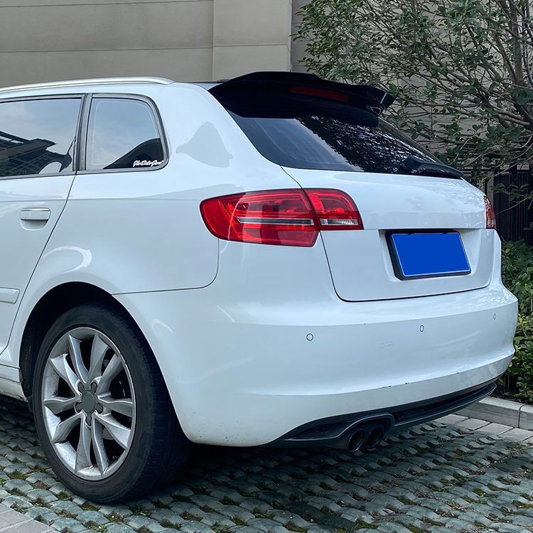 Roof Spoiler Compatible with Audi A3 Hatchback 2008-2012 - Gloss Black