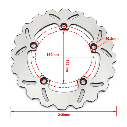 Aftermarket Stainless Steel Rear Brake Disc for Yamaha MT-07/ MT-09 (2014-)