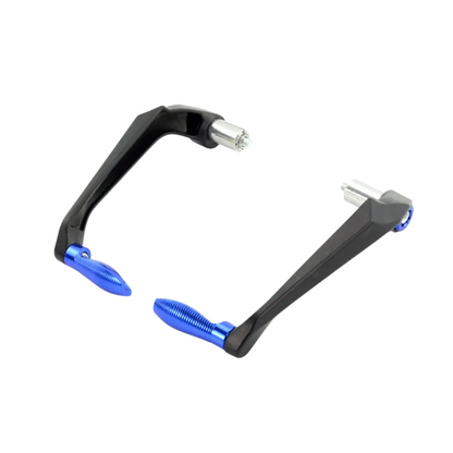 Motorcycle Bar End Lever Guards - Blue/ Black
