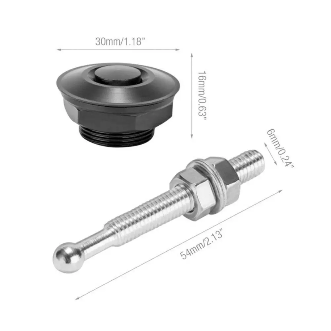 Auto Mini Push Button Quick Release Bumper/ Bonnet Lock 30mm (Set)
