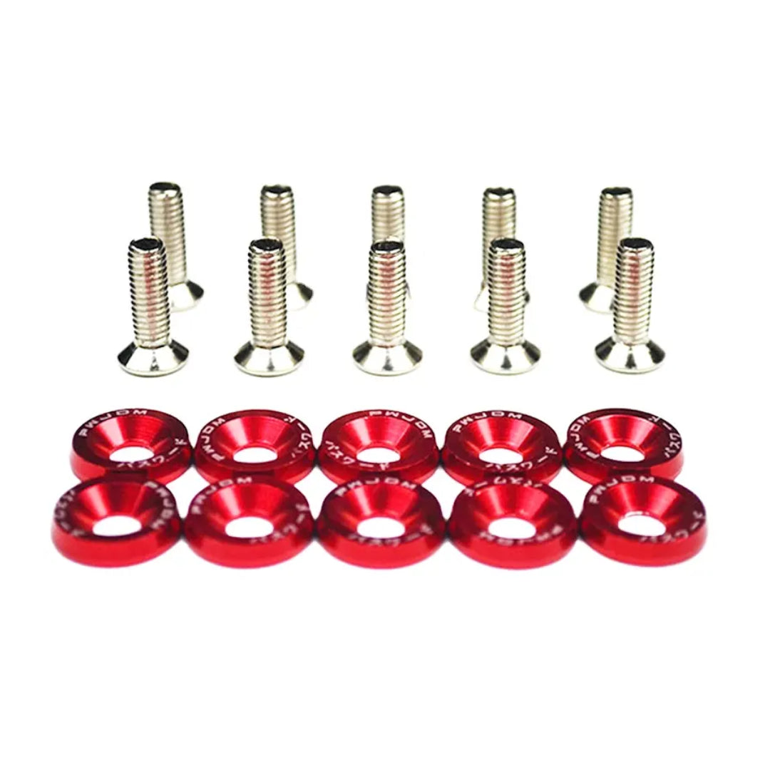 Aftermarket JDM Styling M6 Bolt & Washer kit (10-Piece)