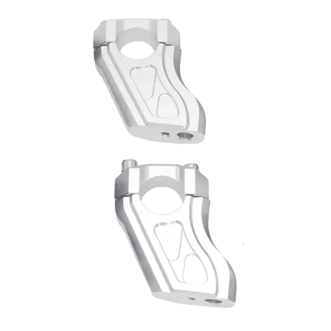 Silver Handlebar Risers BMW R nineT: Upwards and Back