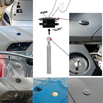 Auto Mini Push Button Quick Release Bumper/ Bonnet Lock 30mm (Set)