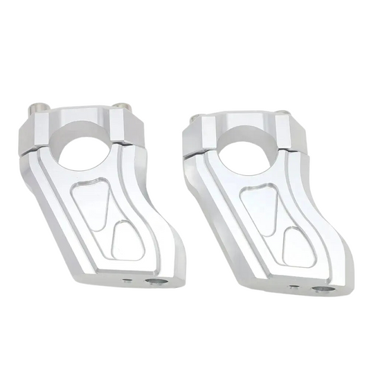 Silver Handlebar Risers BMW R nineT: Upwards and Back