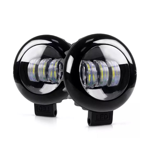 Set of 2 Aluminum 6000K LED 30W Spot Light Round