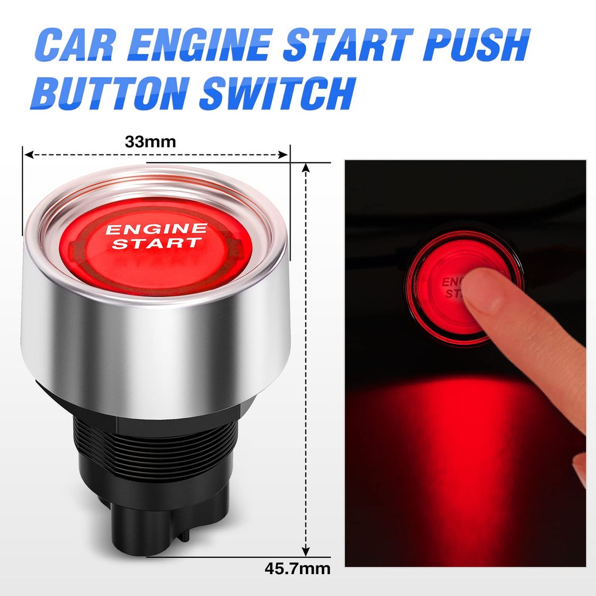 5 in 1 Ignition Switch Panel 12V 30A with Engine Start Button