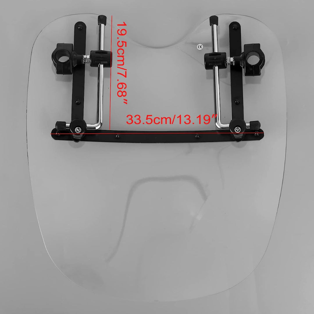 Cruiser Screen & Brackets: Harley/Honda/Suzuki/Yamaha/Kawasaki
