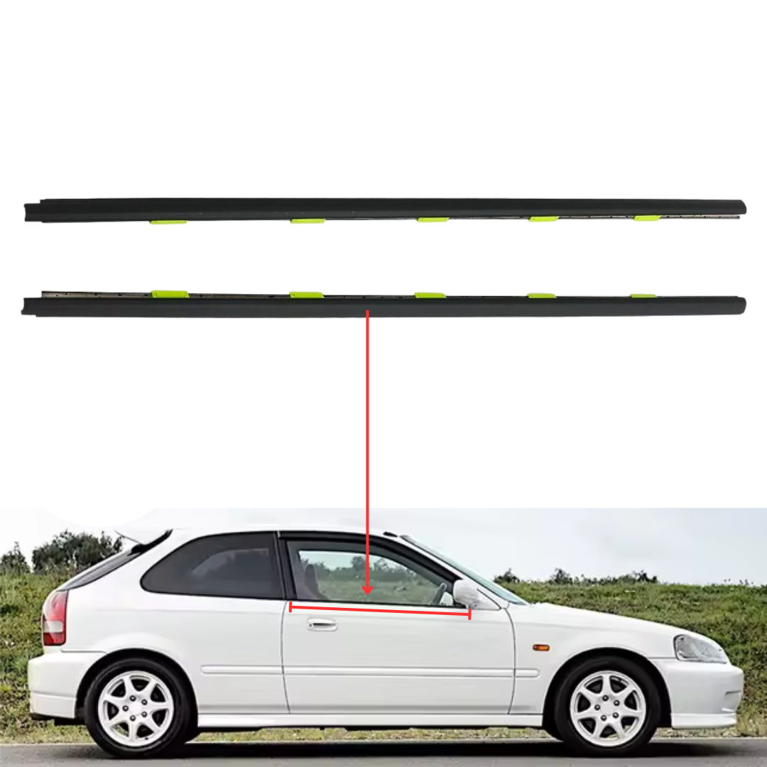 Window Weather Strip Trim Set Compatible with Honda Civic (1996-2000)