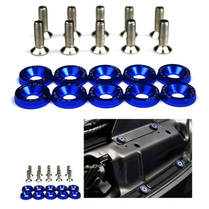 Aftermarket JDM Styling M6 Bolt & Washer kit (10-Piece)
