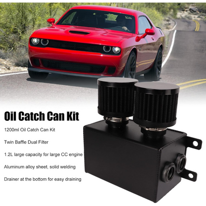 Automotive Alum Oil Catch Can + Dual Filter (1.2L)