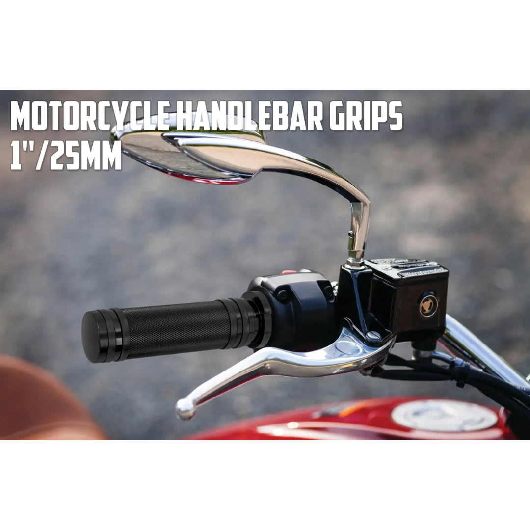 25mm CNC Handlebar Grip Set Compatible with Harley XL800 / XL1200