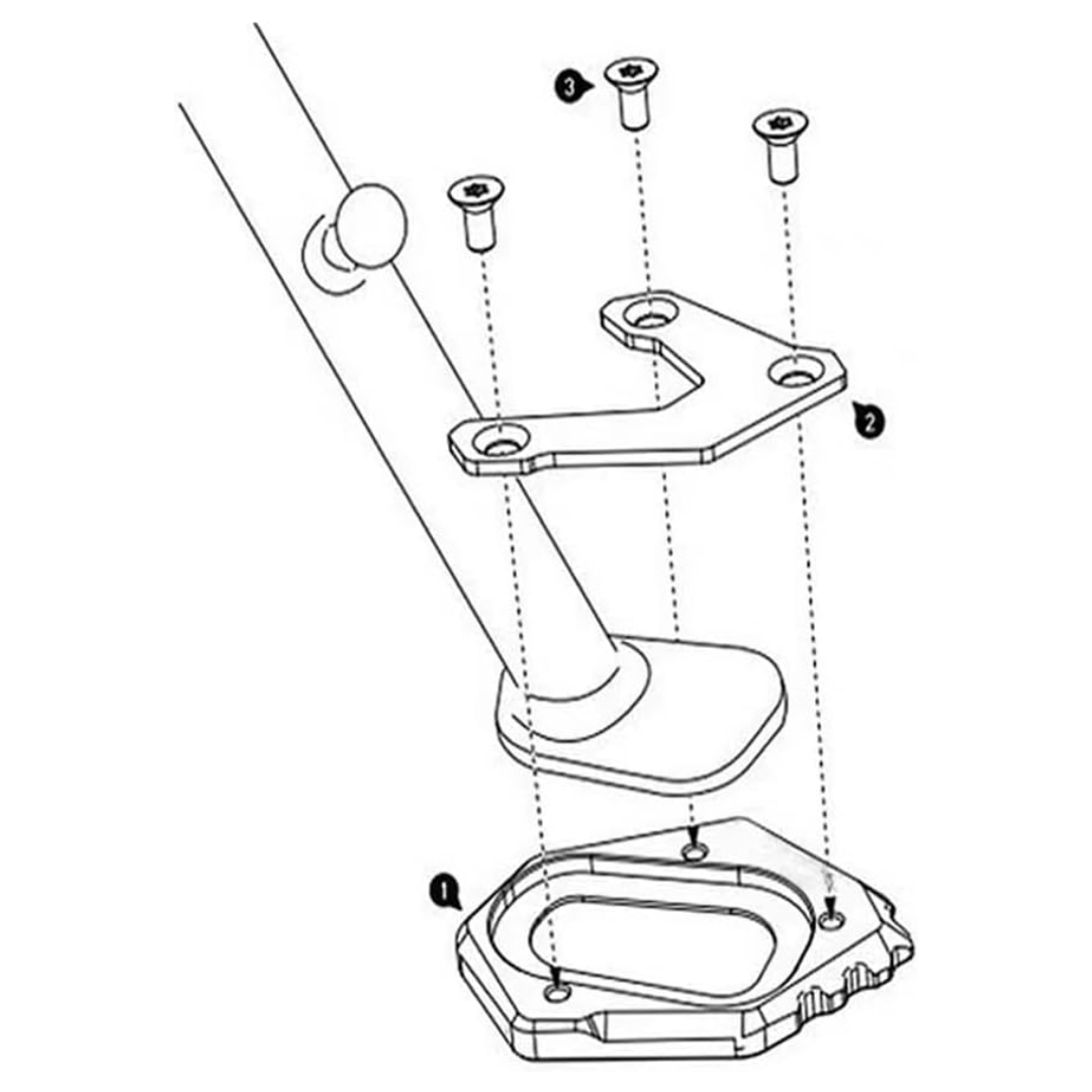 Side Stand Enlarger for BMW R1200/1250GS LC: 2013- (Not Adv)