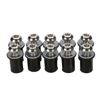 M6 Screen Rubber Well Nuts & Bolts (10-Piece)