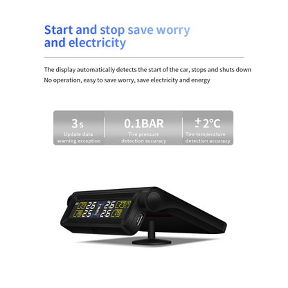 Automotive Solar Tyre Pressure Monitor System (4-Sensors)