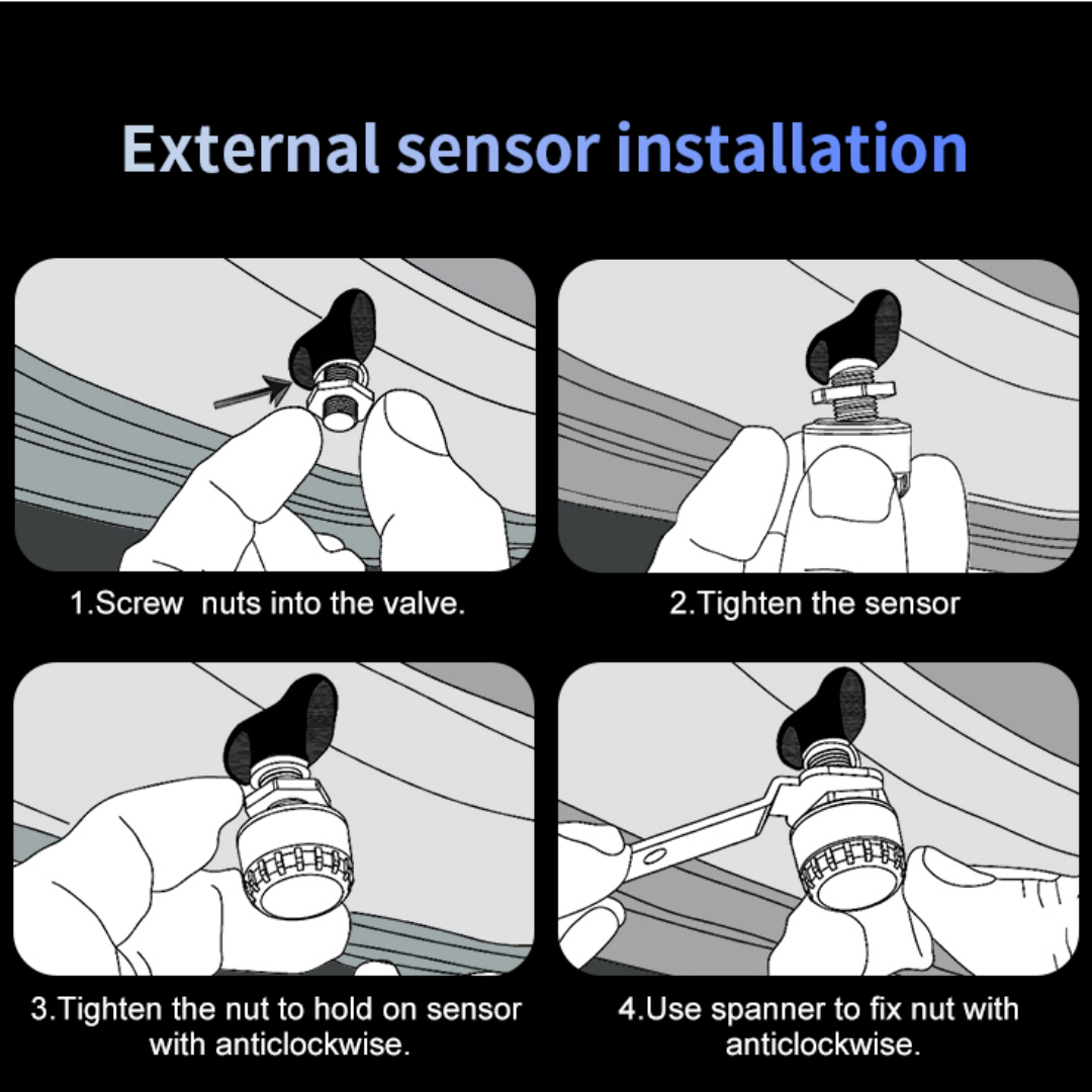 Automotive Solar Tyre Pressure Monitor System (4-Sensors)
