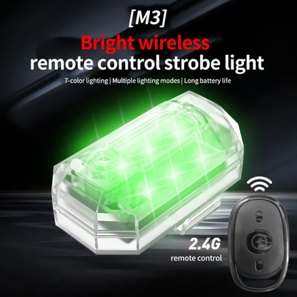 LED Wireless Strobe Light Set & Remote Control (7-Colours)