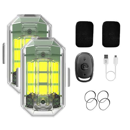 LED Wireless Strobe Light Set & Remote Control (7-Colours)