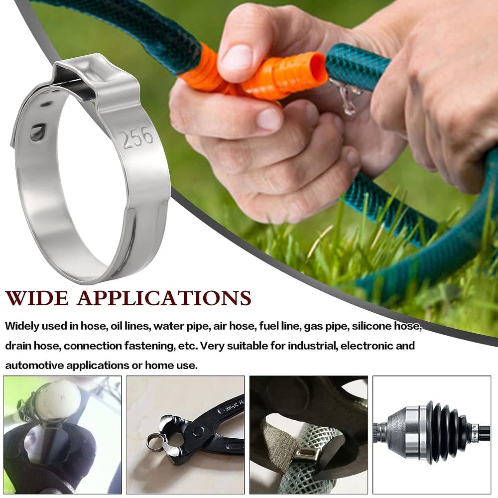 Tool DIY Multi Use Stainless Steel Pipe Clamps 130 Piece Set & Pliers