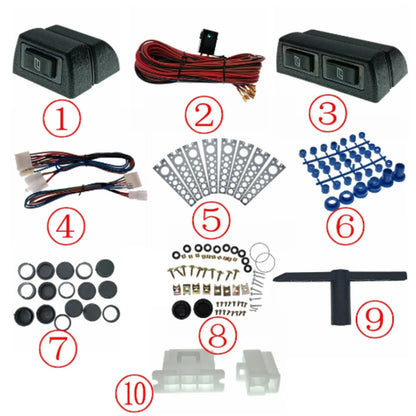 Universal/ Custom Vehicle Electric Window Kit 12V (2-Door)
