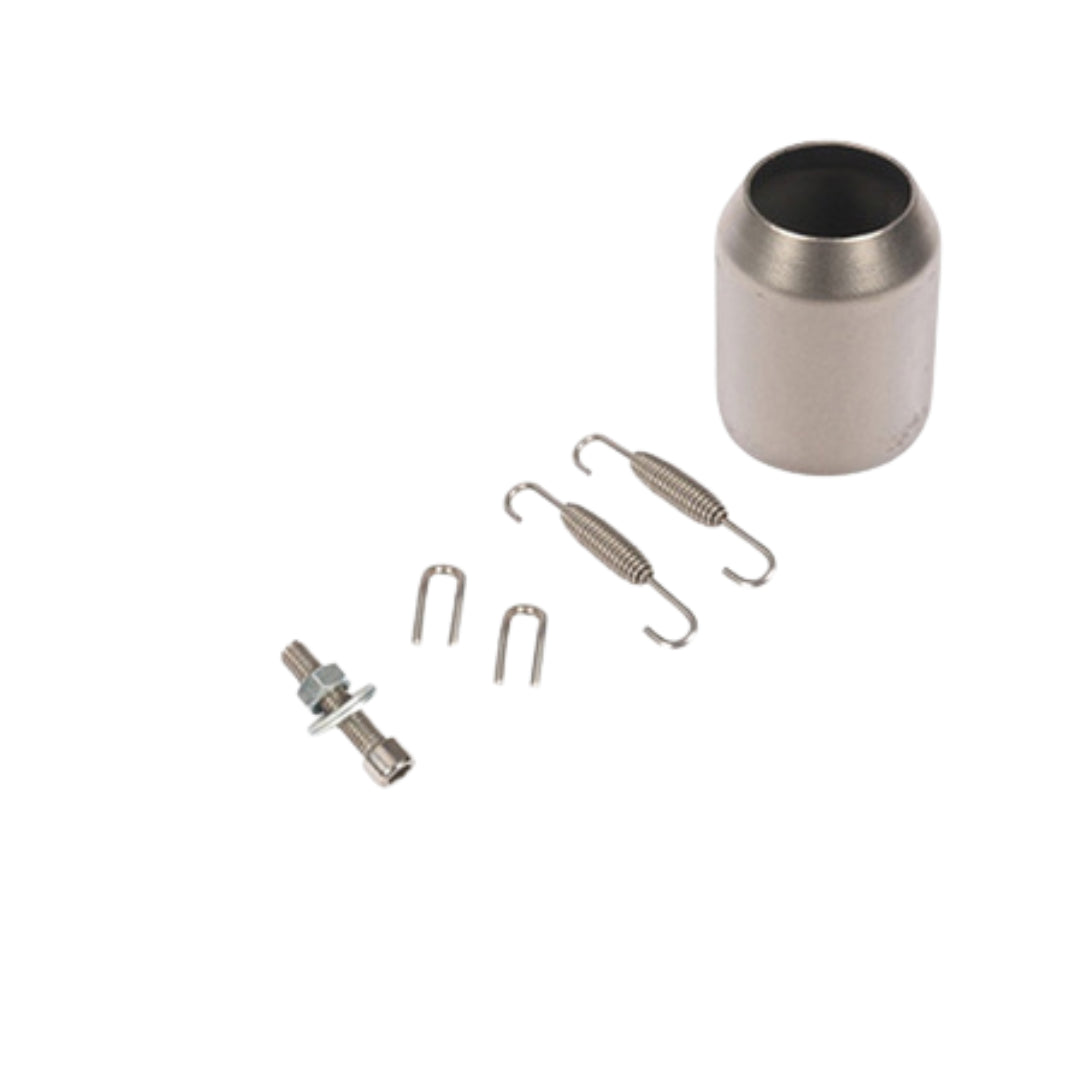 Aftermarket Motorcycle Short Exhaust with Cover (51mm) - Silver