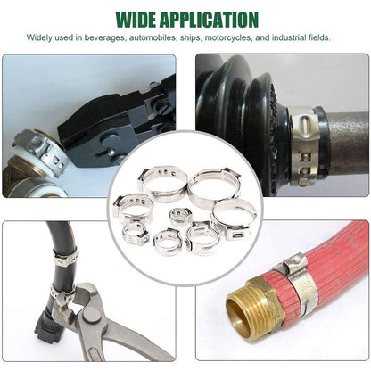 Tool DIY Multi Use Stainless Steel Pipe Clamps 130 Piece Set & Pliers