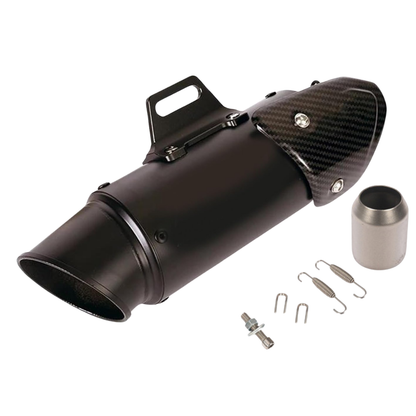 Aftermarket Motorcycle Short Exhaust with Cover (51mm) - Silver