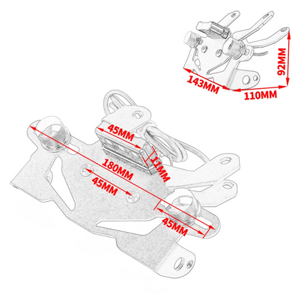 KTM 1290 Duke Tail Tidy/ Number Plate Holder & Number Plate Light