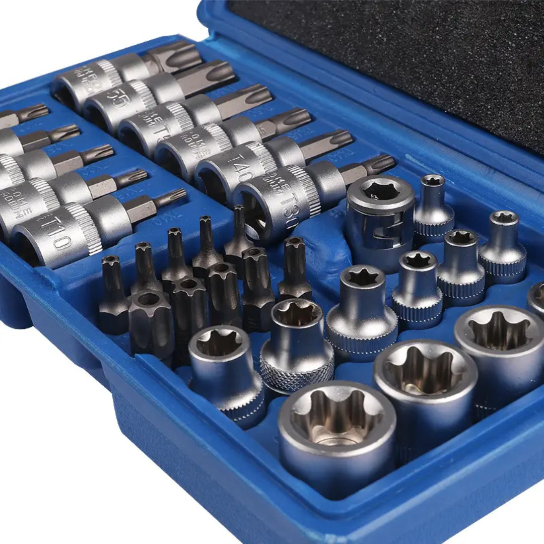 Torx Bit Socket Set Tools 3/8'' (34-Piece)