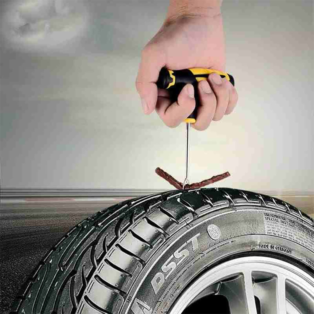 Automotive Tubeless Puncture Tyre Repair Kit (8-Piece)