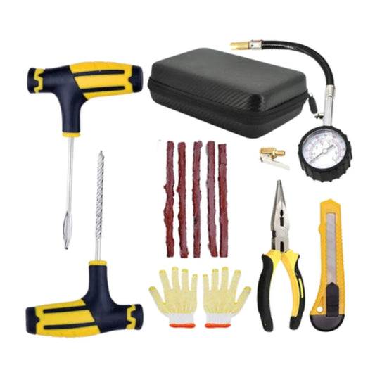 Automotive Tubeless Puncture Tyre Repair Kit (8-Piece)