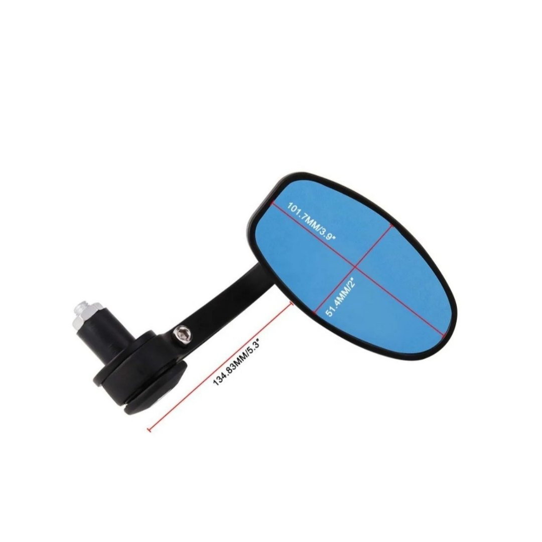 Universal Oval Bar End Mirrors Set - 22mm