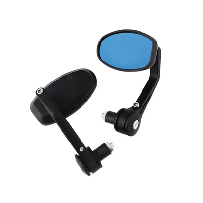 Universal Oval Bar End Mirrors Set - 22mm