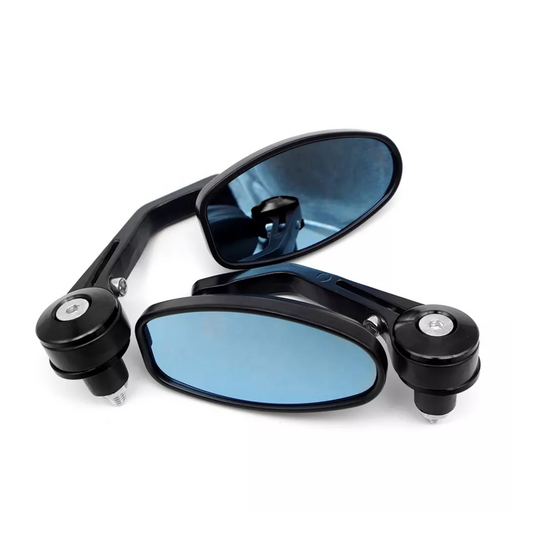 Universal Oval Bar End Mirrors Set - 22mm