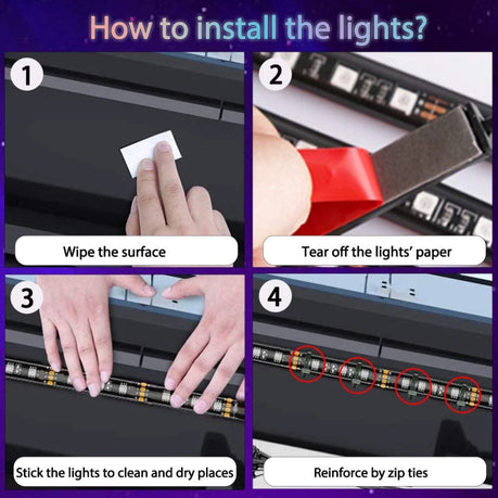 Under Glow Lights Set - 4 Piece
