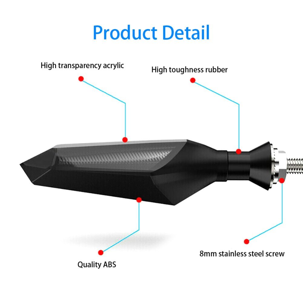 Universal Motorcycle Indicators: Flowing LED Set