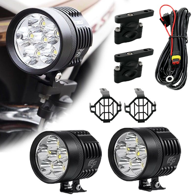 Universal Motorcycle Spotlight Kit (Complete)