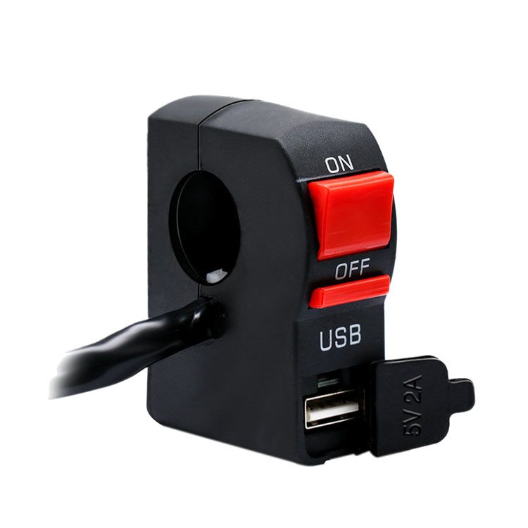 Universal Motorcycle ON/OFF Switch with USB