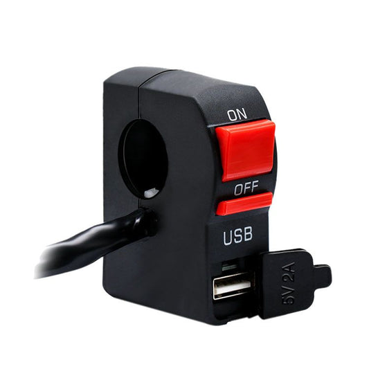 Universal Motorcycle ON/OFF Switch with USB